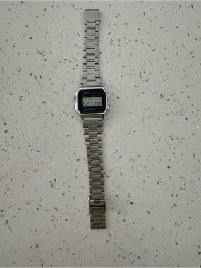 Casio Digital Stainless Steel Watch - Silver